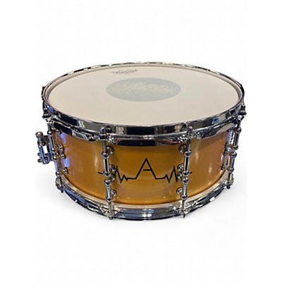 Used Dweelio Custom 14X6 Maple Snare Drum Gold Sparkle Drum