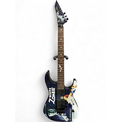 Used ESP        Used ESP LTD Kirk Hammett Signature White Zombie Custom Graphic Solid Body Electric Guitar