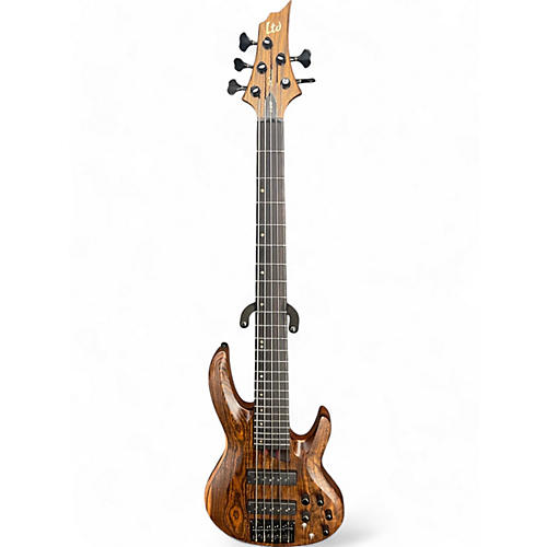 ESP Used ESP B1005 5 String Walnut Electric Bass Guitar Walnut