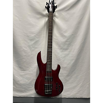 ESP Used ESP B154 Crimson Red Trans Electric Bass Guitar