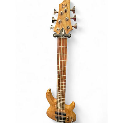 Used ESP B206 6 String Natural Electric Bass Guitar