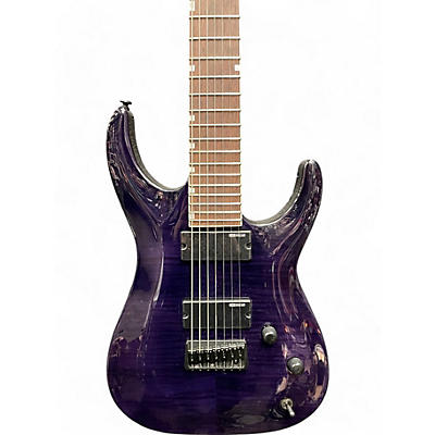 Used ESP Brian (Head) Welch SH-7 EverTune 7-String Electric Guitar See-Thru Purple Baritone Guitars