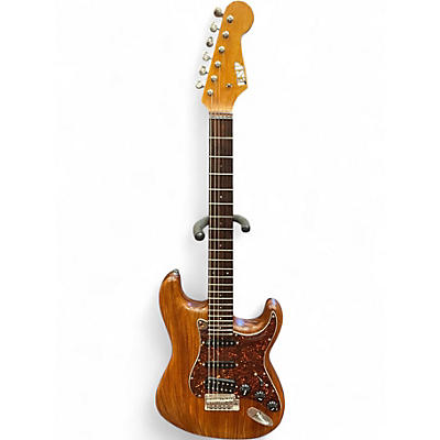 Used ESP Custom Koa Strat Brown Solid Body Electric Guitar