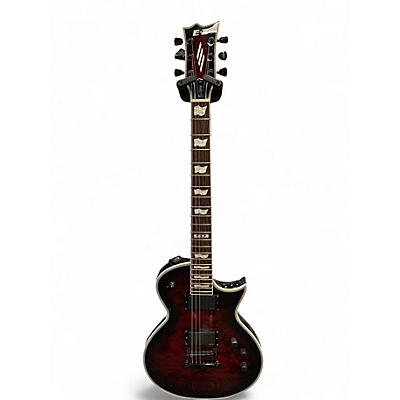 Used ESP E-II Eclipse RED TIGER BURST Solid Body Electric Guitar
