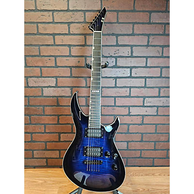 ESP Used ESP E-II Horizon 3 Trans Blue Solid Body Electric Guitar