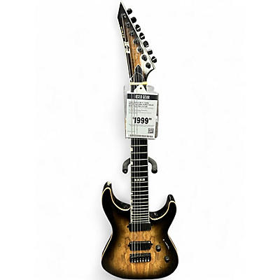 Used ESP E-II M-II 7 Dark Brown Natural Burst Solid Body Electric Guitar