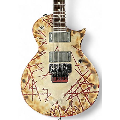 Used ESP E-II RZK-II Burnt Richard Z Signature Cream Solid Body Electric Guitar Cream