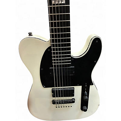 Used ESP E-II T-B7 White Solid Body Electric Guitar