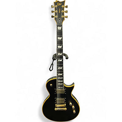 Used ESP EC1000 Black and Gold Solid Body Electric Guitar
