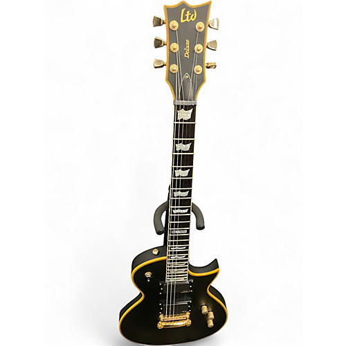 Used ESP EC1000 Deluxe Black Solid Body Electric Guitar Black