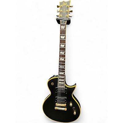 Used ESP EC1000 Deluxe Black and Gold Solid Body Electric Guitar