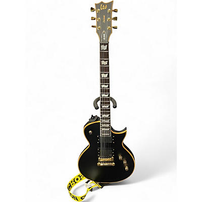 Used ESP EC1000 Deluxe Black and Gold Solid Body Electric Guitar