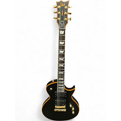 Used ESP EC1000 Deluxe Black and Gold Solid Body Electric Guitar