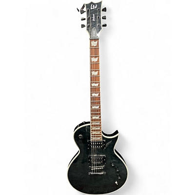Used ESP EC1000 Deluxe Trans Black Solid Body Electric Guitar
