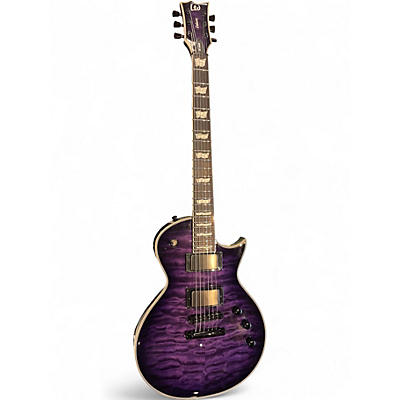 Used ESP EC1000 Deluxe Trans Purple Solid Body Electric Guitar