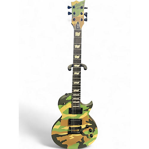 Used ESP EC1000 woodland camo Solid Body Electric Guitar woodland camo