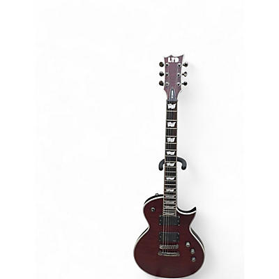 Used ESP EC401QM Red Solid Body Electric Guitar