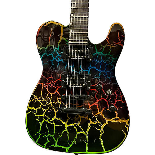 ESP Used ESP ECLIPSE CUSTOM NT 1987 REISSUE MULTI COLOR- BLACK Solid Body Electric Guitar MULTI COLOR- BLACK