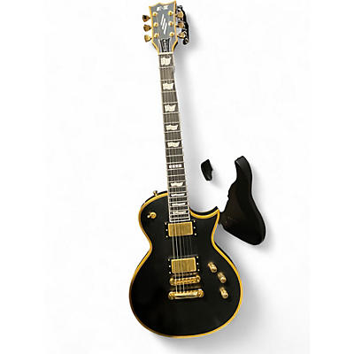 Used ESP ES-II ECLIPSE Black and Gold Solid Body Electric Guitar