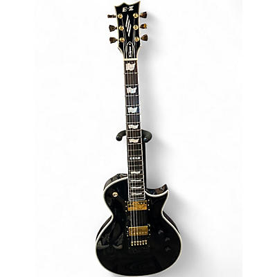 Used ESP ESP E-II Eclipse FULL THICKNESS Black and Gold Solid Body Electric Guitar