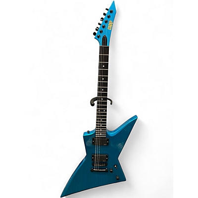 Used ESP EX-280 Kiso Custom Explorer Electric Blue Made in Japan Electric Blue Solid Body Electric Guitar