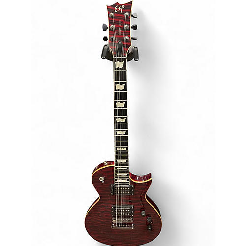 Used ESP Eclipse Custom Black Cherry Quilt Solid Body Electric Guitar Black Cherry Quilt