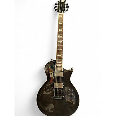Used ESP Elite Eclipse I Trans Black Solid Body Electric Guitar