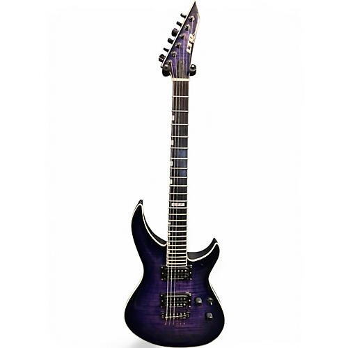 Used ESP Elite Horizon III Trans Purple Solid Body Electric Guitar Trans Purple
