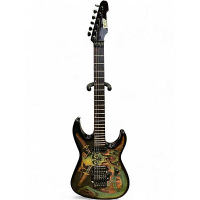 Used ESP George Lynch Skulls and Snakes Black Solid Body Electric Guitar