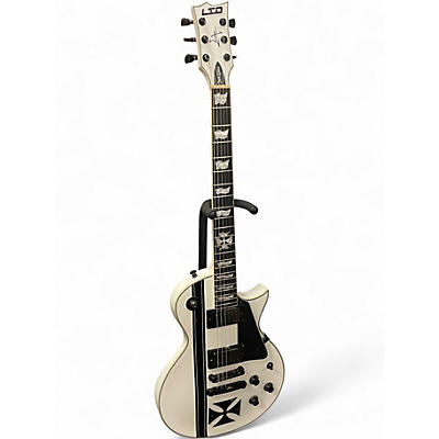 Used ESP James Hetfield Iron Cross Alpine White Solid Body Electric Guitar