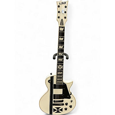 Used ESP James Hetfield Iron Cross Arctic White Solid Body Electric Guitar