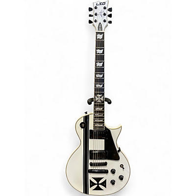 Used ESP James Hetfield Iron Cross White Solid Body Electric Guitar
