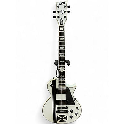 Used ESP James Hetfield Iron Cross White Solid Body Electric Guitar