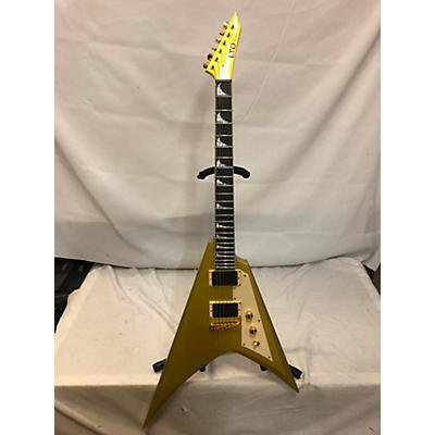 ESP Used ESP KH-V Metallic Gold Sparkle Solid Body Electric Guitar