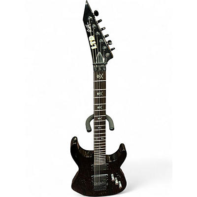 Used ESP KH602 Kirk Hammett Signature Metallic Black Solid Body Electric Guitar