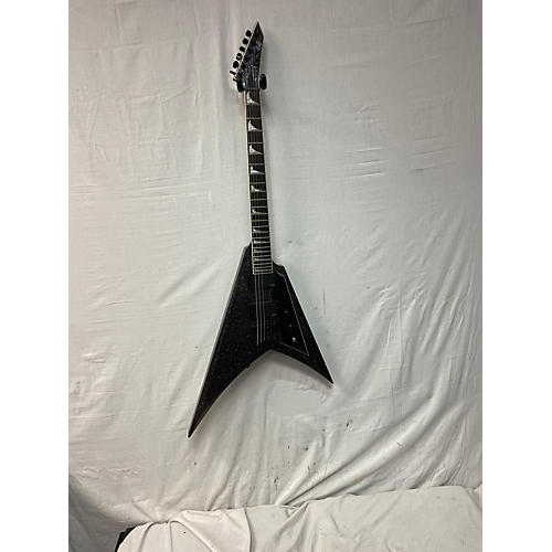 ESP Used ESP Kirk Hammett Signature KH-V Electric Guitar Black Sparkle Solid Body Electric Guitar Black Sparkle