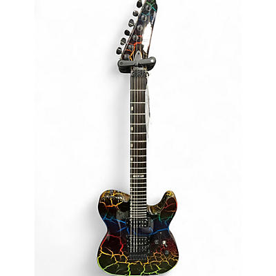 Used ESP LTD 1987 Eclipse Custom NT Rainbow Crackle Solid Body Electric Guitar