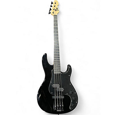 Used ESP LTD AP4 Black Metal Black Electric Bass Guitar