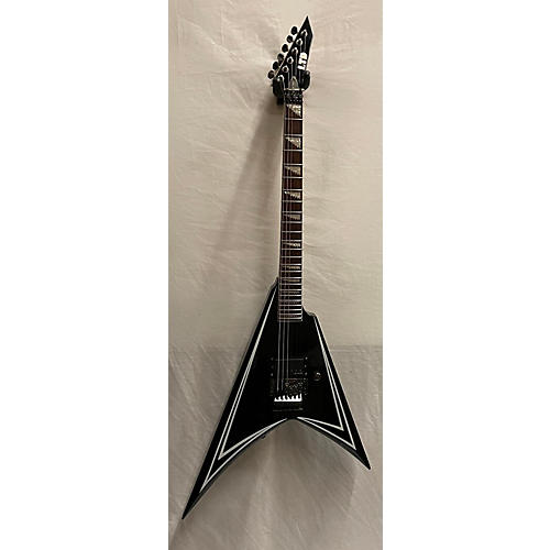 ESP Used ESP LTD Alexi 200 Alexi Laiho Signature Black With Silver Pinstripes Solid Body Electric Guitar Black with Silver Pinstripes