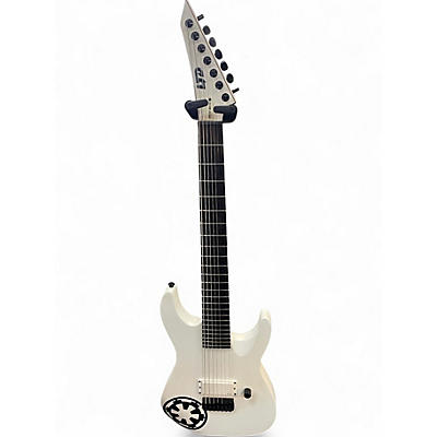 Used ESP LTD Arctic Metal White Solid Body Electric Guitar