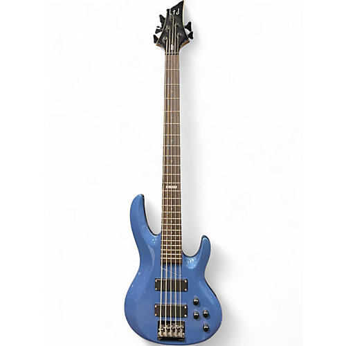 Used ESP LTD B105 5 String Baltic Blue Electric Bass Guitar Baltic Blue