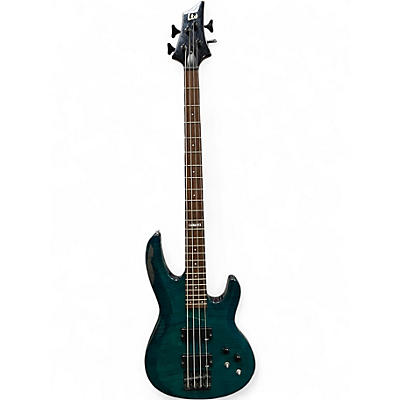 Used ESP LTD B154 Trans Blue Electric Bass Guitar