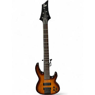 Used ESP LTD B155DX 5 String Sunburst Electric Bass Guitar