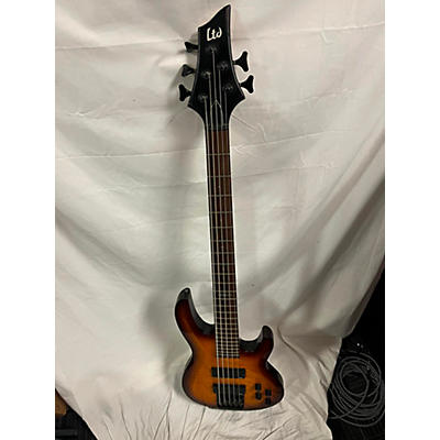 ESP Used ESP LTD B155DX 5 String Tobacco Sunburst Electric Bass Guitar