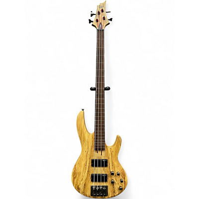 Used ESP LTD B204 Fretless SATIN NATURAL Electric Bass Guitar
