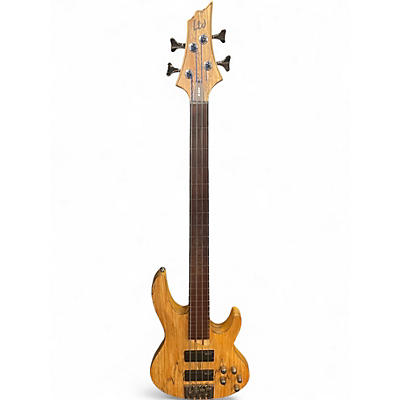 Used ESP LTD B204 Fretless Spalted Maple Electric Bass Guitar