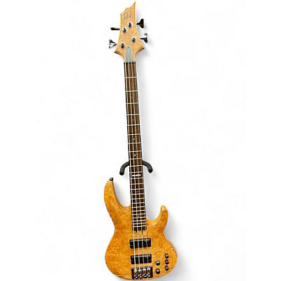 Used ESP LTD B204BM Burled Maple Electric Bass Guitar
