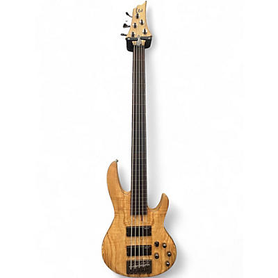 Used ESP LTD B205 Fretless Natural Electric Bass Guitar