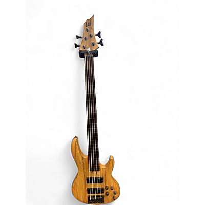 Used ESP LTD B205SM 5 String FRETLESS Natural Electric Bass Guitar