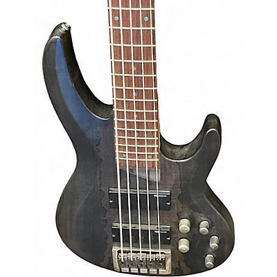 Used ESP LTD B205SM 5 String Trans Gray Electric Bass Guitar